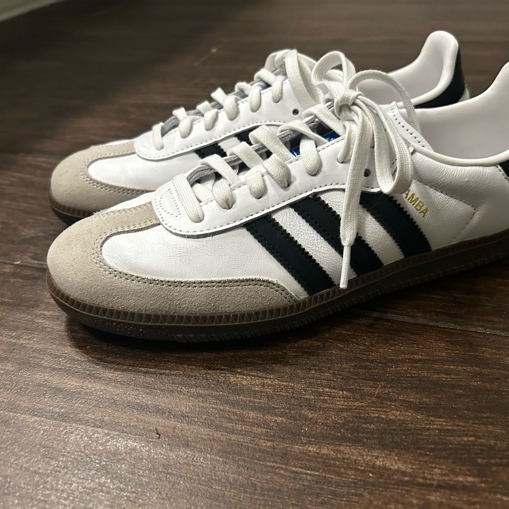 Adidas Samba White and Black Trainers